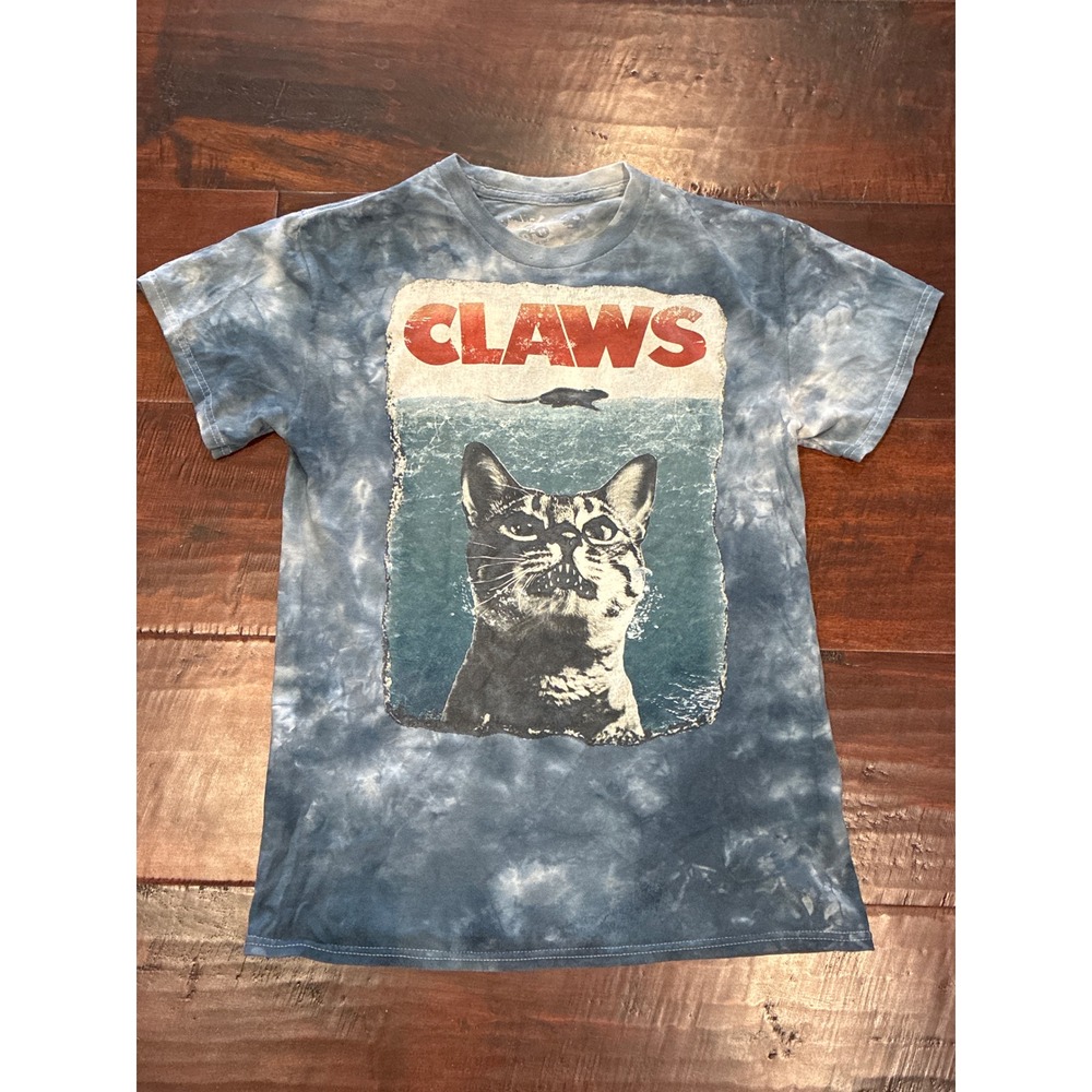 Dom 'It's about the Art" Claws Cat Jaws Parody T-Shirt Mens S Tie Dye Graphic